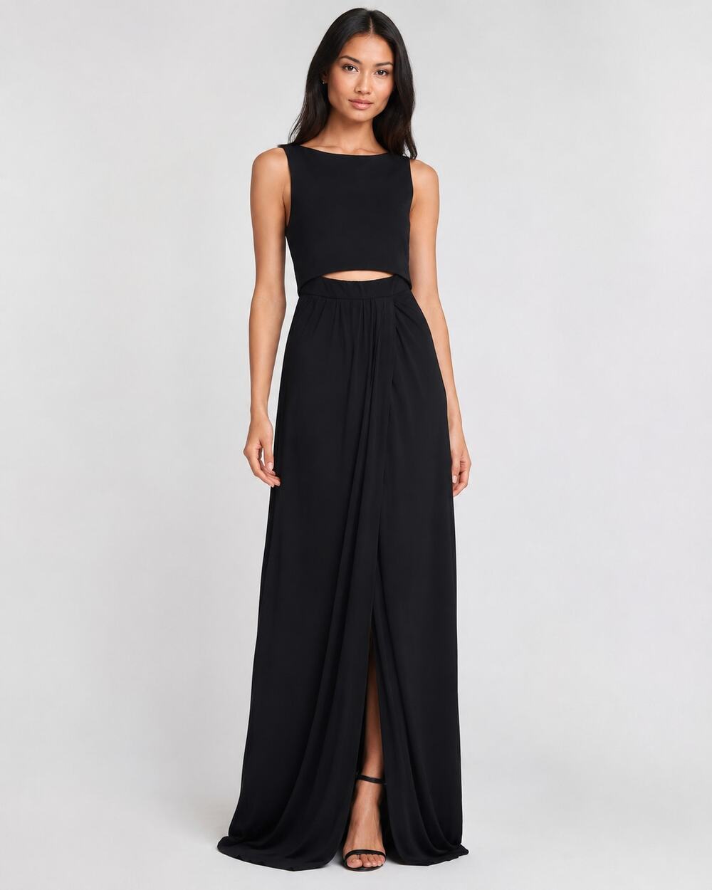 A.L.C. Hilseth Cutout Overlay Maxi Dress Black size XS